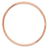 14k Rose Gold Polished 3.00mm Slip-on Round Bangle Bracelet