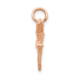 14K Rose Gold Polished 3-D Ballerina Charm