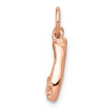 14K Rose Gold Polished 3-D Moveable Ballet Slippers Charm