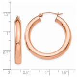 14k Rose Gold Polished 4mm Tube Hoop Earrings - TF-7A9226DF-9341