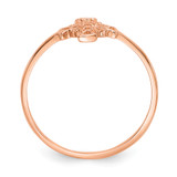 14k Rose Gold Polished Celtic Cross Ring