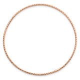 14k Rose Gold Polished Diamond-Cut 1.50mm Slip-on Round Bangle Bracelet