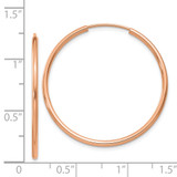 14k Rose Gold Polished Endless Tube Hoop Earrings - TF-037D3A4B-6740