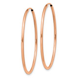14k Rose Gold Polished Endless Tube Hoop Earrings - TF-33080DB8-8379