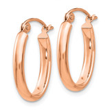 14k Rose Gold Polished Half-Round Oval Hoop Earrings - TF-555E33FD-9651