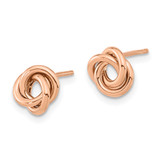 14k Rose Gold Polished Love Knot Post Earrings - TL-0A06D17C-4042
