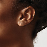 14k Rose Gold Polished Love Knot Post Earrings - TL-DEBA2975-2068