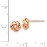 14k Rose Gold Polished Love Knot Post Earrings - TL-DEBA2975-2068