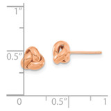 14k Rose Gold Polished Love Knot Post Earrings - TL-F51907A5-8851