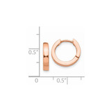 14k Rose Gold Round Hinged Hoop Earrings - TF-2F007064-8172