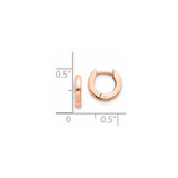 14k Rose Gold Round Hinged Hoop Earrings - TF-529BF422-1125