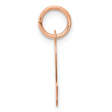 14k Rose Gold Small Script Letter L Initial Charm