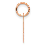 14k Rose Gold Small Script Letter R Initial Charm