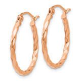 14k Rose Gold Twisted Hoop Earrings - TF-9BF5E7C8-5925