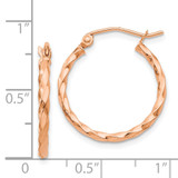 14k Rose Gold Twisted Hoop Earrings - TF-9BF5E7C8-5925