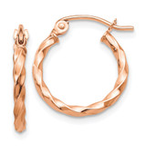 14k Rose Gold Twisted Hoop Earrings - TF-C5F8A944-6943