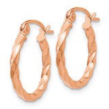 14k Rose Gold Twisted Hoop Earrings - TF-C5F8A944-6943