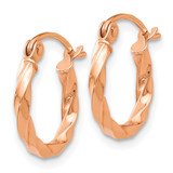 14k Rose Gold Twisted Hoop Earrings - TF-D3D45B63-4198