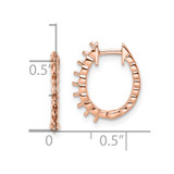 14k Rose Oval Hinged Hoop Earring Mountings - EM-57D1AFD9-5058