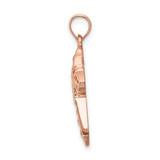 14K Rose Polished Cross Pendant - D4-C7780936-1324
