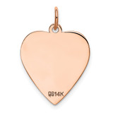 14K Rose Polished Heart Shaped Disc Pendant - XA-2E207811-4644