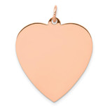 14K Rose Polished Heart Shaped Disc Pendant - XA-BD52675A-4334