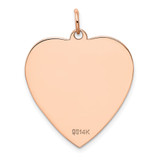 14K Rose Polished Heart Shaped Disc Pendant - XA-BD52675A-4334