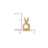 14k Round 6mm Pendant Mounting