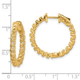 14k Round Hoop w/Safety Clasp Earring Mountings - XE-0267A990-1852