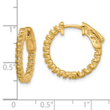 14k Round Hoop w/Safety Clasp Earring Mountings - XE-3B328538-9227