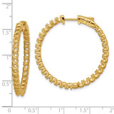 14k Round Hoop w/Safety Clasp Earring Mountings - XE-E762AC42-3921