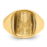 14k Rounded Square Mens Diamond & Onyx Ring Mounting