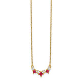 14k Ruby and Diamond 18 inch Necklace - PM-AFA13ADF-7649