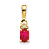14k Ruby and Diamond Pendant - XB-D5F1CCE3-7497