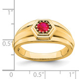 14k Ruby Mens Ring