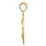 14K SAINT AUGUSTINE w/Lighthouse Circle Charm