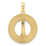 14K SAINT AUGUSTINE w/Lighthouse Circle Charm