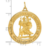 14k Saint Christopher Medal Pendant - XR-40C5505C-9665