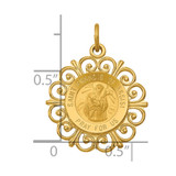 14k Saint Francis of Assisi Medal Pendant
