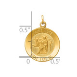 14k Saint Luke Medal Charm