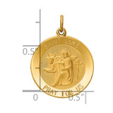 14k Saint Luke Medal Pendant