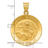 14k Saint Michael Medal Hollow Pendant