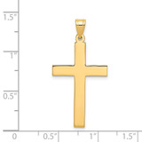 14k Sandblasted Cross Pendant - XR-B26A553D-4425