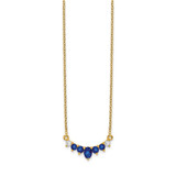 14k Sapphire and Diamond 18 inch Necklace - PM-CDD427F7-5532