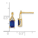 14k Sapphire and Diamond Earrings - EM-1F49BCC0-4128