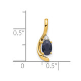 14k Sapphire and Diamond Pendant - XB-16D8AF66-1920