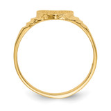 14K Satin Children's Heart Signet Ring