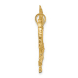 14k Satin Diamond-cut Eagle Pendant - C2-CFA62512-8459