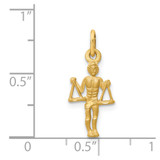 14k Satin Diamond-cut Libra Zodiac Charm - C4-888BD1C9-1386