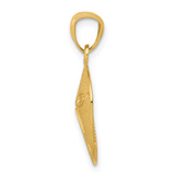 14k Satin Diamond-cut Sand Dollar Pendant - K6-3F42BE19-4750